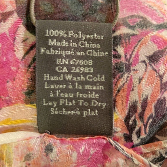 Vince Camuto Pink Floral Multi Scarf - Picture 4 of 4